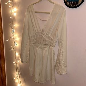 White Romper Dress Flower Child